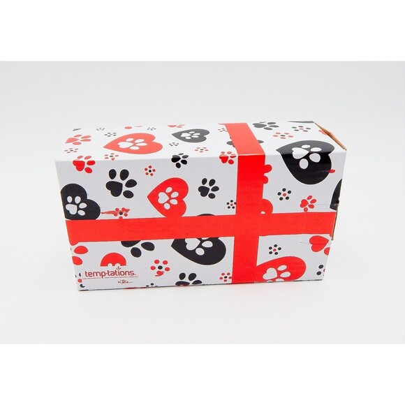 Temp-Tations By Tara Dog Paws Small Loaf Pan Red Bakeware 12 Oz Hearts Prints - Picture 10 of 10